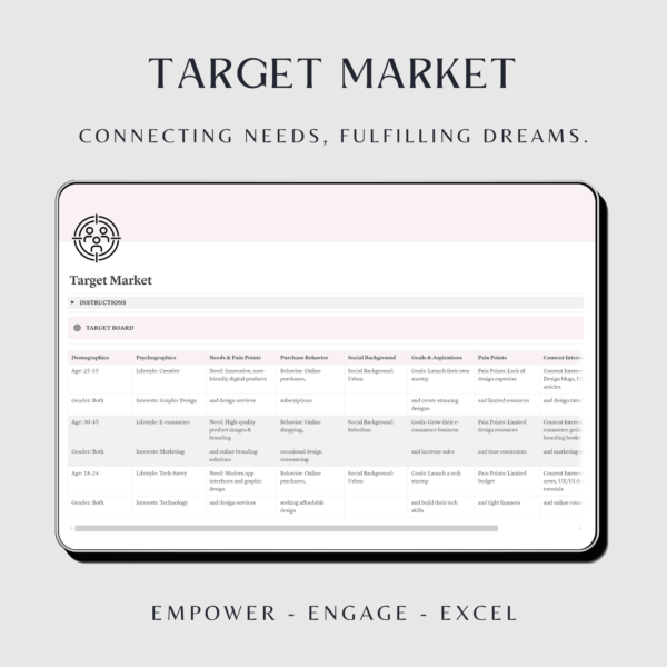 Pink business planner template