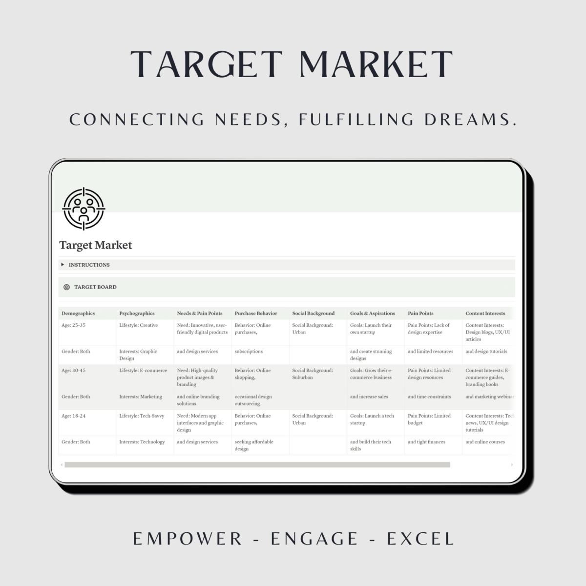 Sage Green business planner template