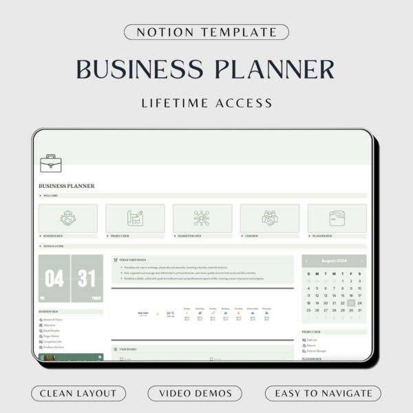 Notion Template Business Planner