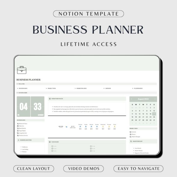 Notion Business Planner Template