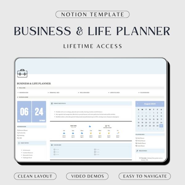 Notion Template Business And Life Planner