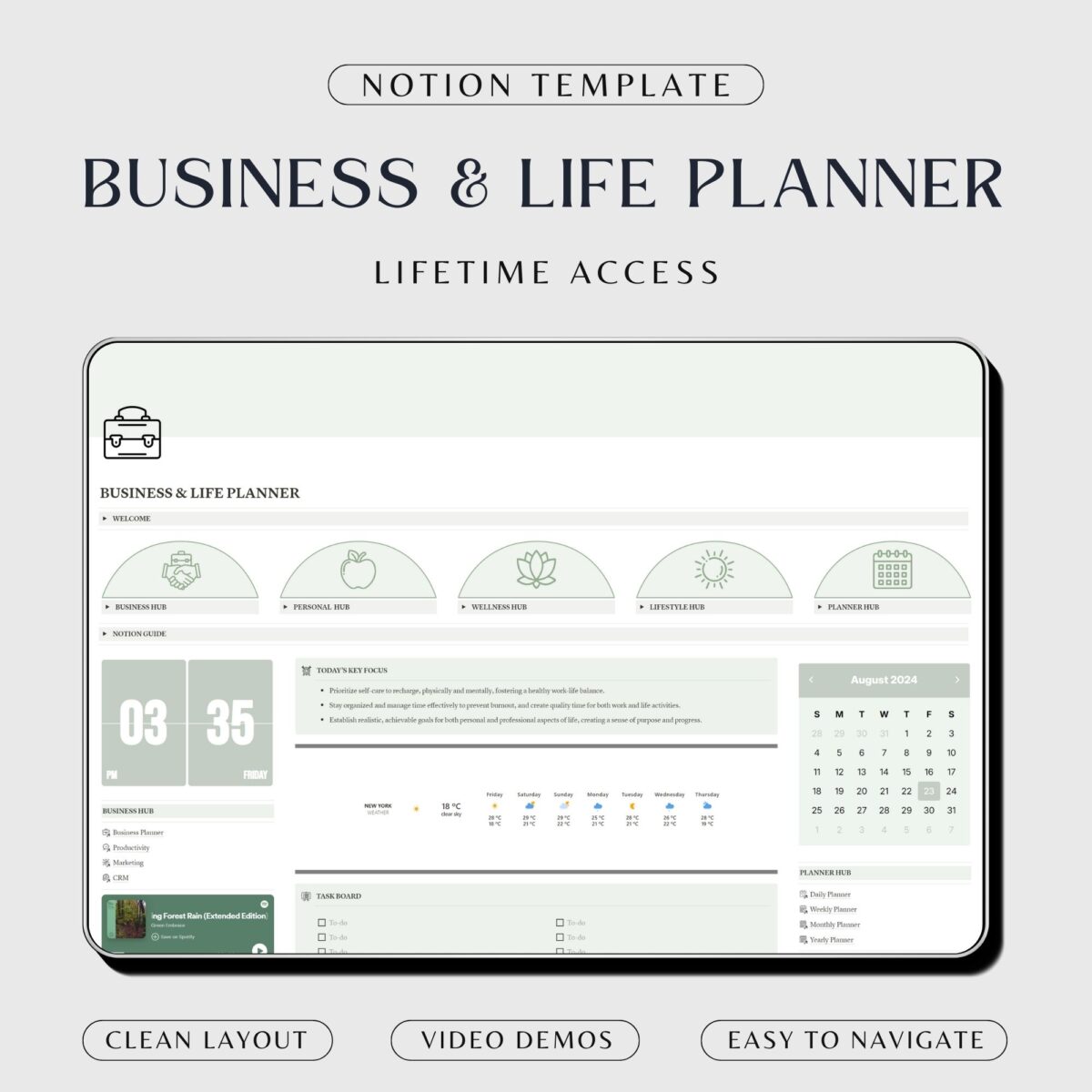 Notion Business And Life Management Template