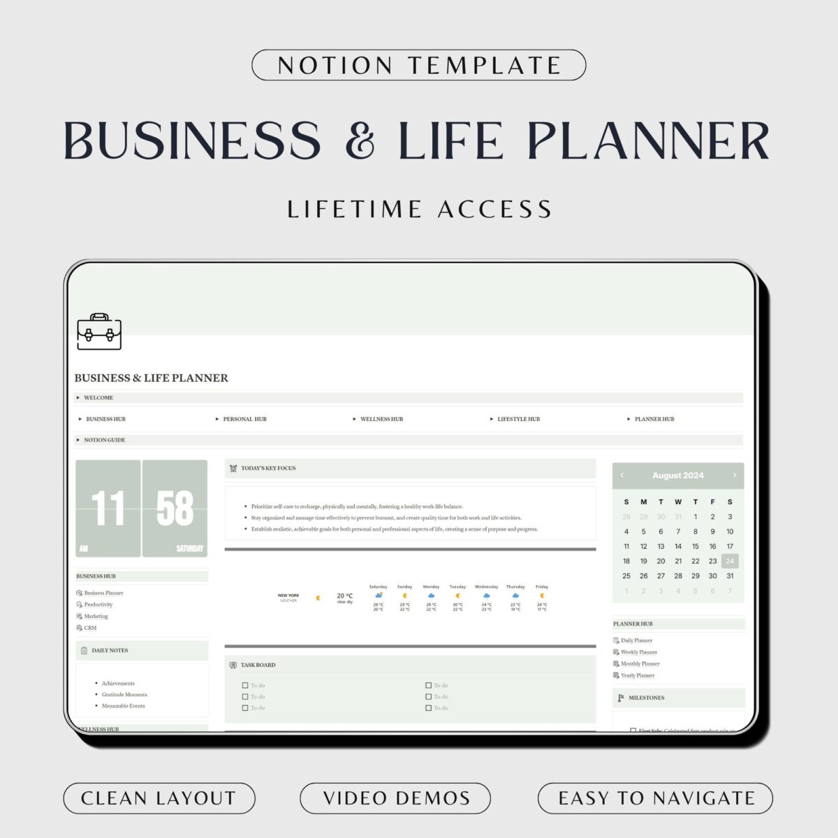 Notion Life And Business Planner template