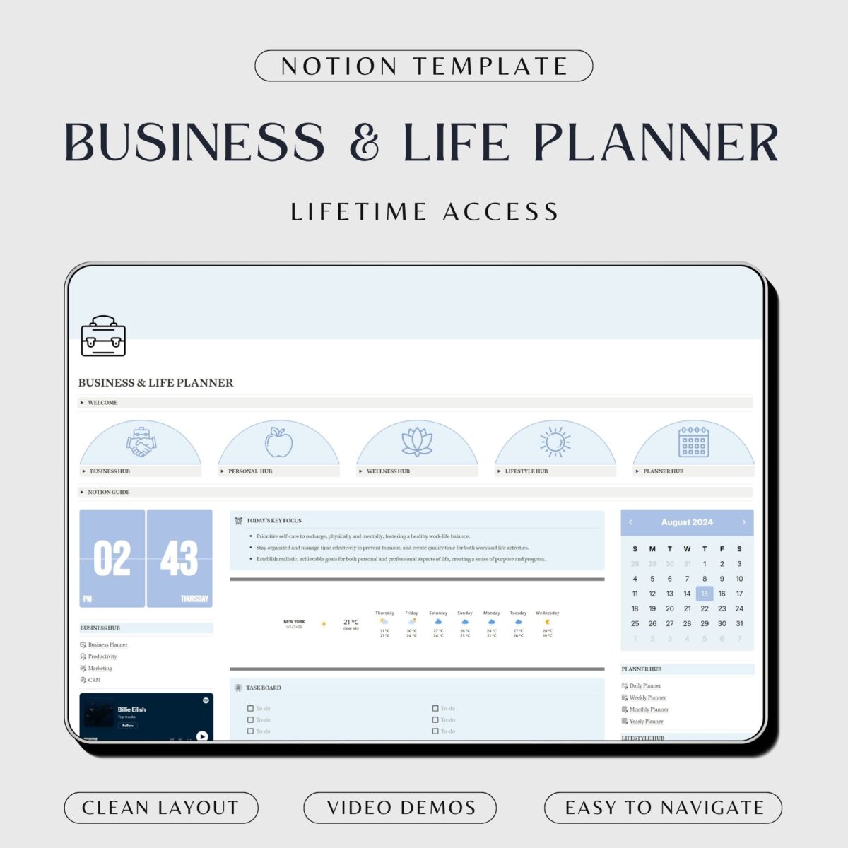 Business And Life Management Template