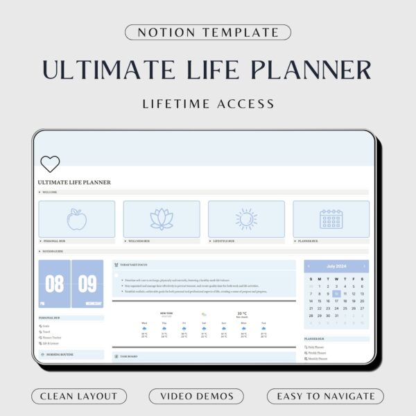 Notion Template Life Planner