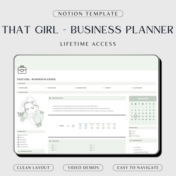 That Girl Notion Business Planner