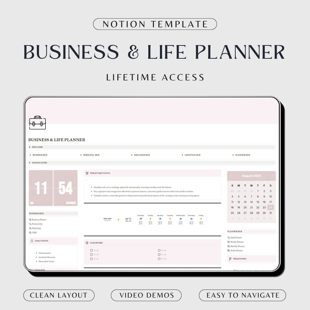 Notion Business And Life Planner Template