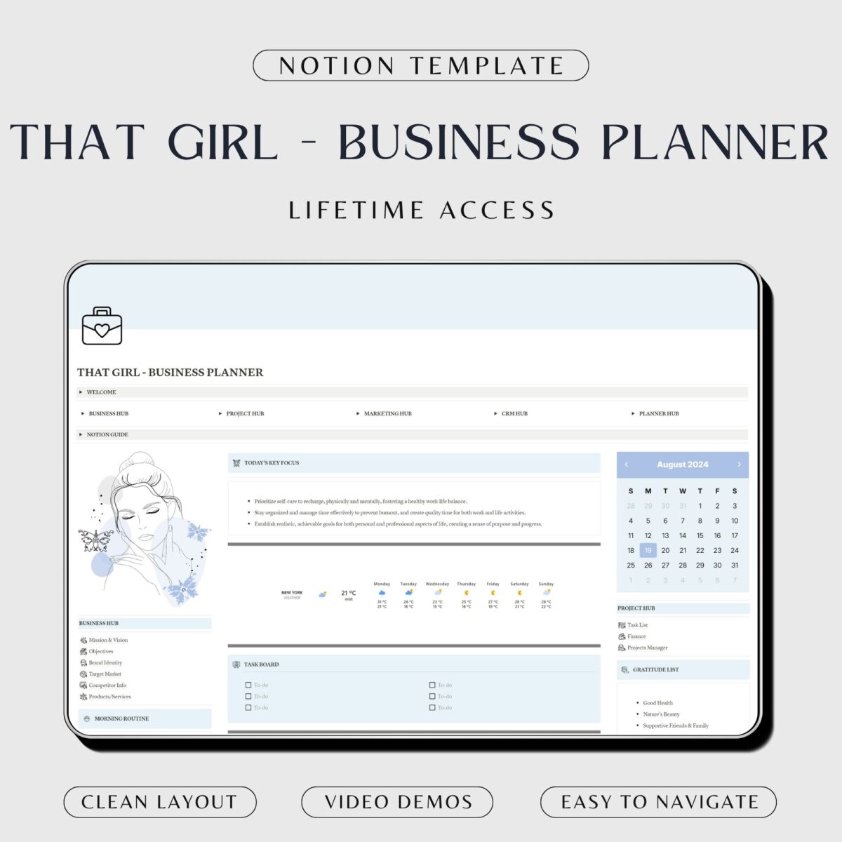 Notion Business Planner for that girl