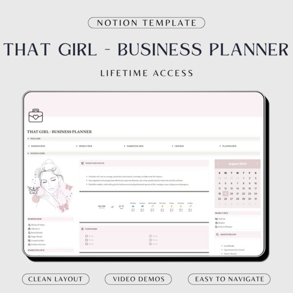 That Girl Notion Business Planner