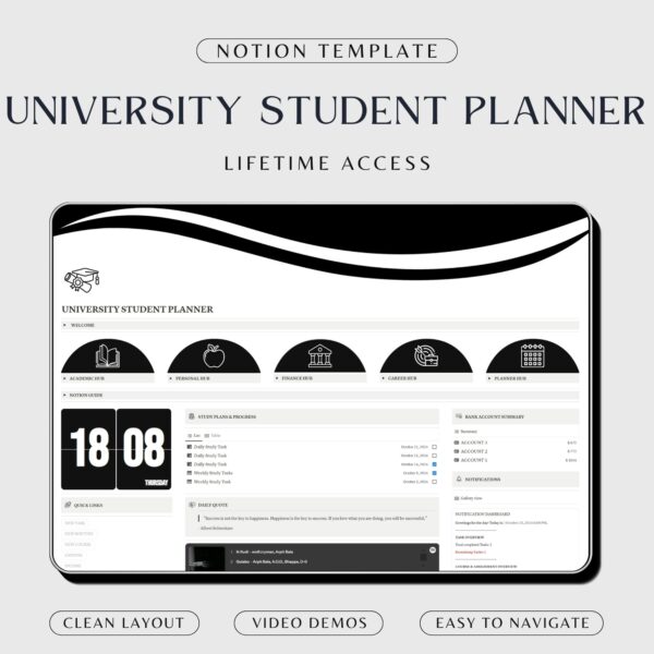 University student planner