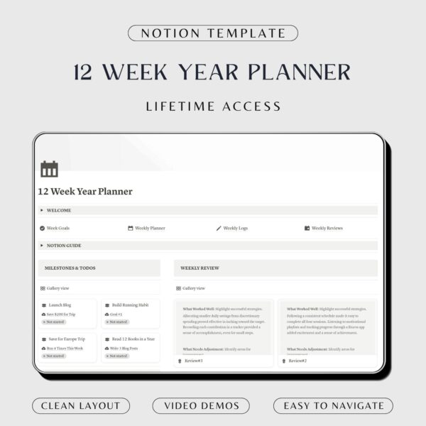 12 Week Year Notion Template