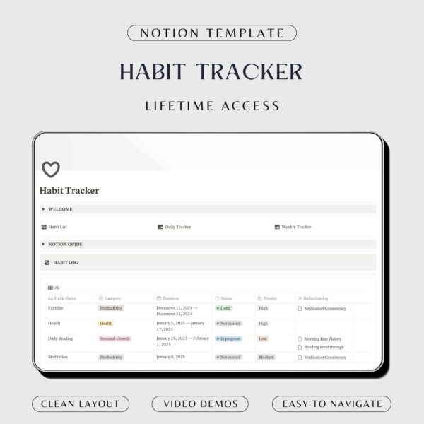 Notion Habit Tracker