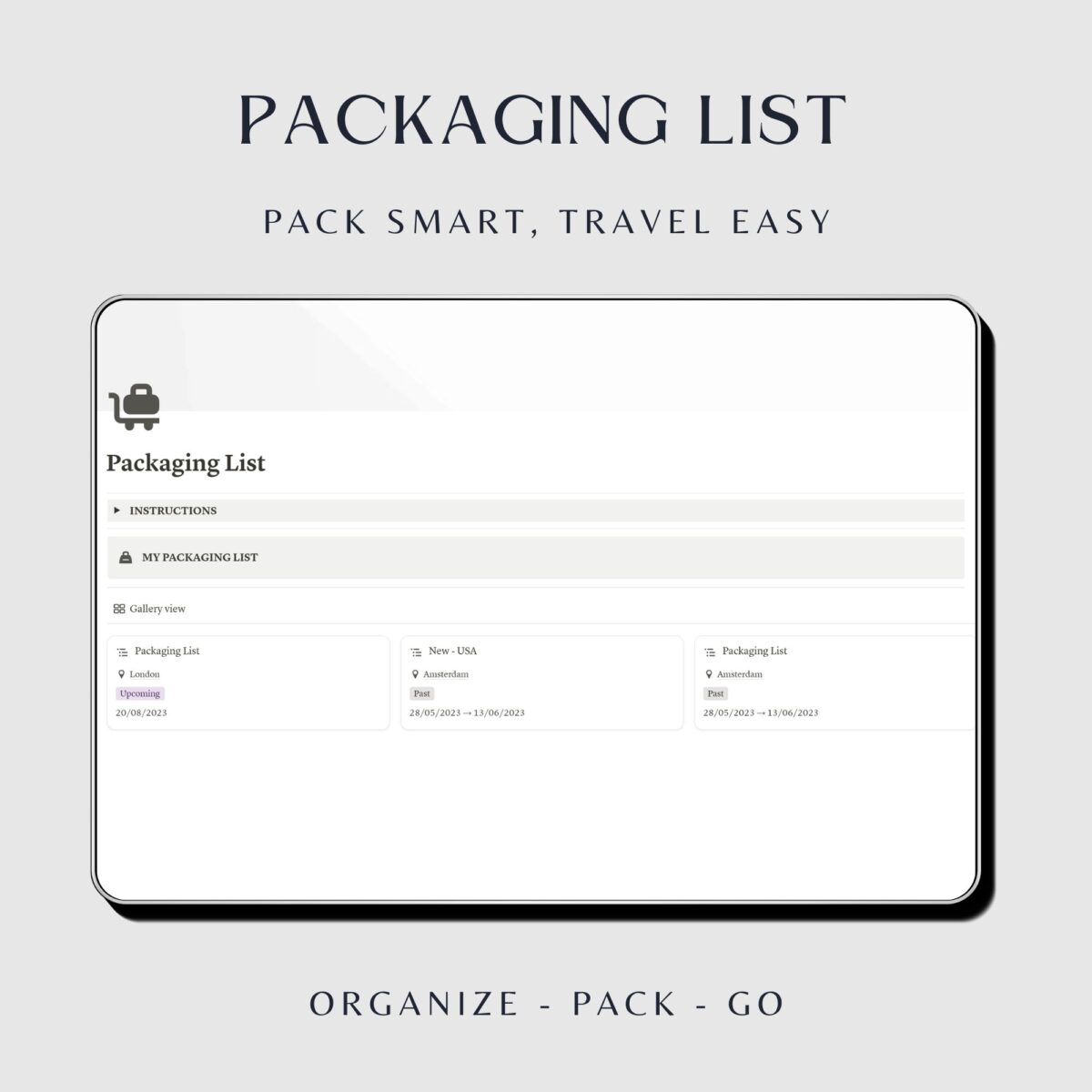 Notion Travel Planner